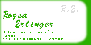 rozsa erlinger business card